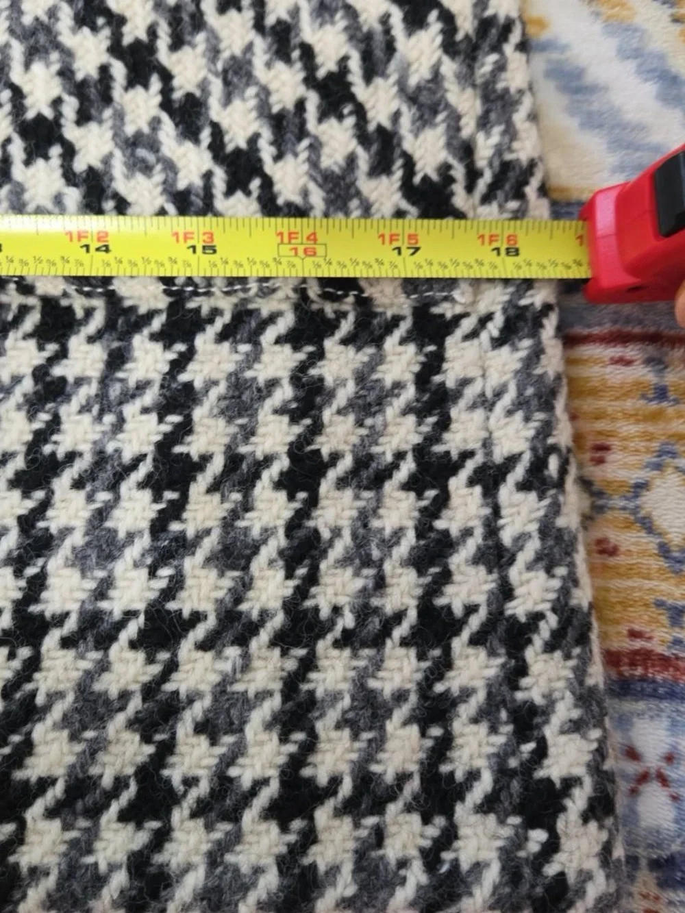J. Crew Black and White Houndstooth Mini Skirt